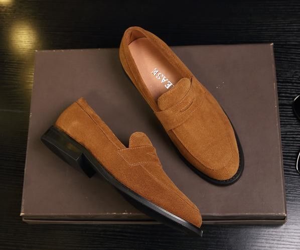 Kerajinan Suede Cortex Klasik Pria Kulit Loafers / Pria Casual Suede Loafers