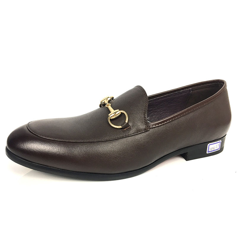 Slip On Comfortable Boat Pu Mens Brown Leather Shoes Musim semi / musim panas / musim gugur