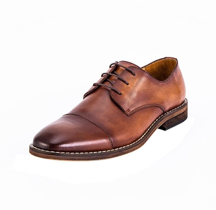 Waterproof Pria gaun pengantin Sepatu renda sampai Flat Heel Bergaris Slip On Sepatu