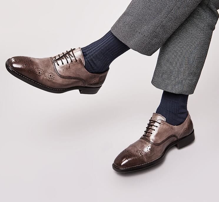 Square Toe Men'S Wedding Dress Shoes Italian Flats Men Black Oxford Shoes Untuk Kantor
