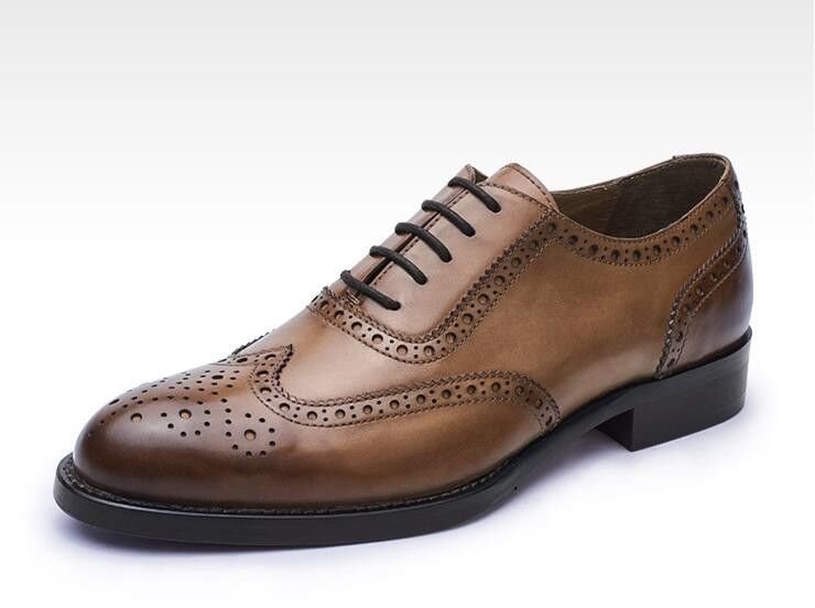 Bisnis Lace Up Casual Shoes, Soft Leather Brand Party Wear Shoes untuk Pria