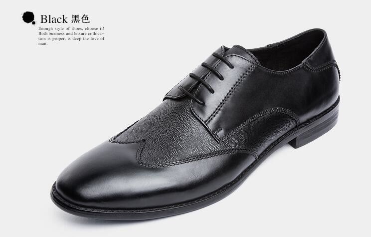 Anti-slip Italia buatan tangan Oxford sepatu, Full Grain Kulit Pria Brown formal sepatu