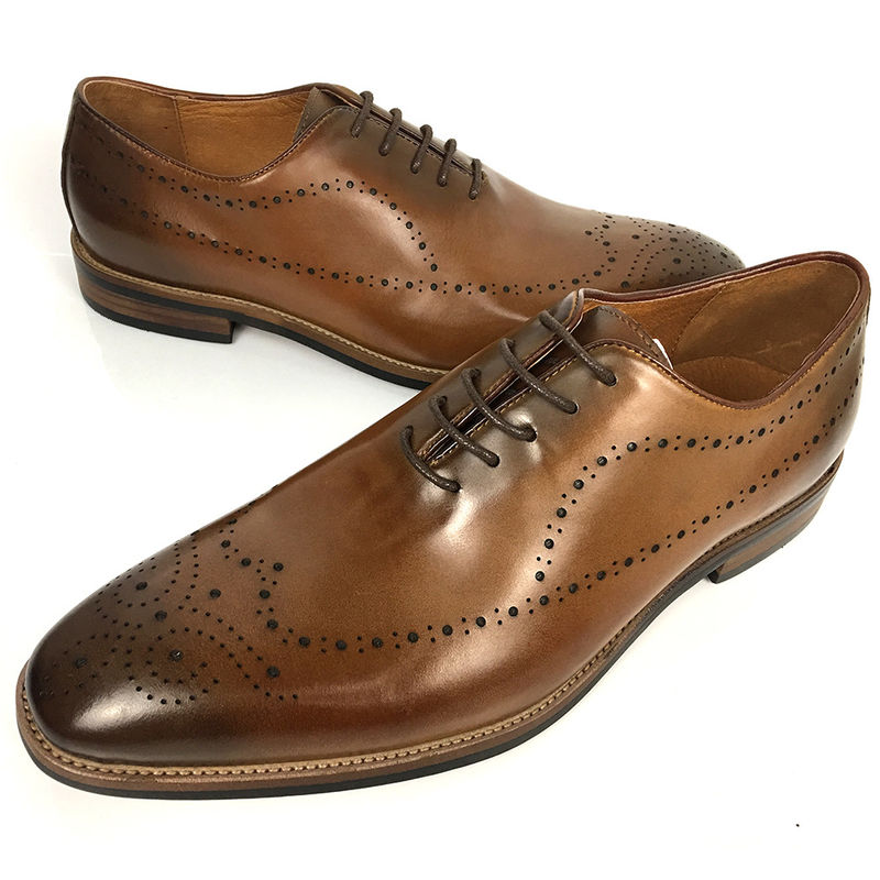 Inggris Gaya Mode Pria Kantor Formal Kulit Brogue Sepatu Dengan Ukuran Besar