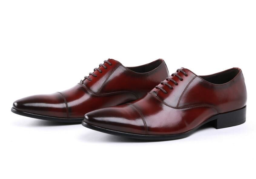 Oxford Army Ceremonial Red Leather Perwira Militer Pria Sepatu 39-45# Ukuran