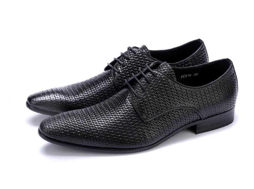 Semua tenun asli laki-laki kulit gaun sepatu, Oxford kulit sepatu untuk pria