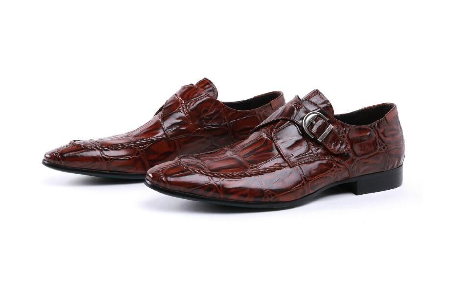 Handmade Brogues Kulit Cerah formal Brown sepatu bisnis untuk malam pesta memakai