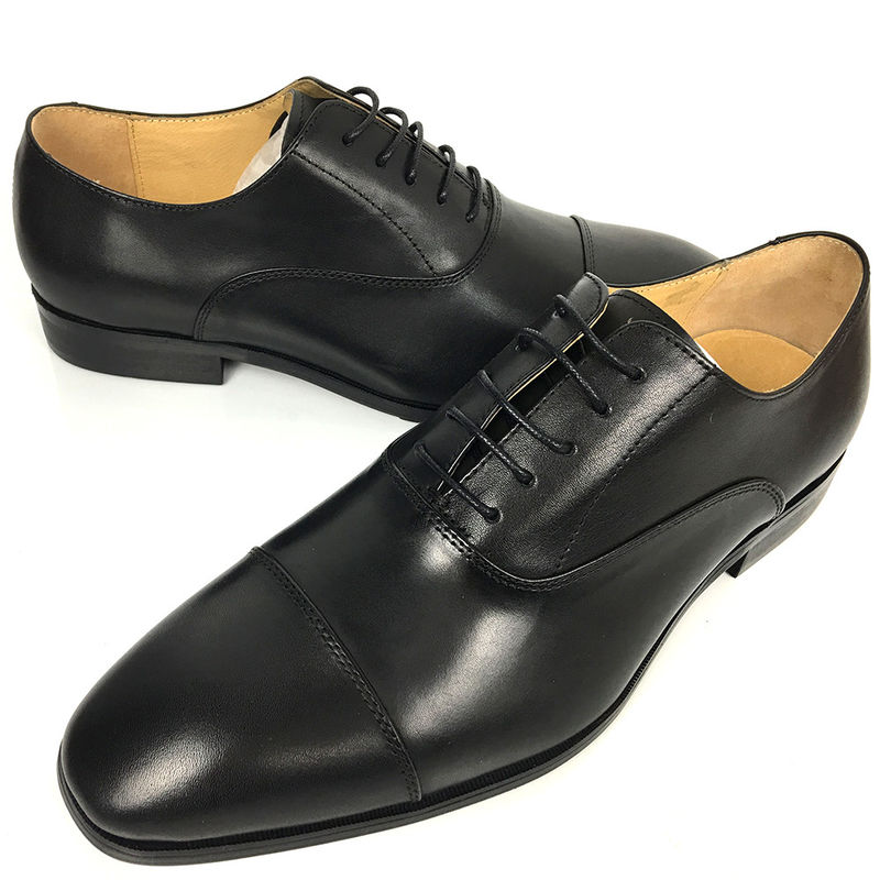 Pria Hitam Kulit Pakaian Sepatu / Pria Bisnis Casual Sepatu Lace Up Type Closure